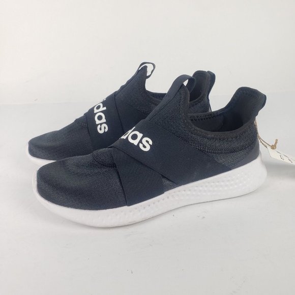 Adidas Women's PureMotion Adapt Running Shoes sz 6.5 Slip-on Black FX7326 Logo - Picture 1 of 10